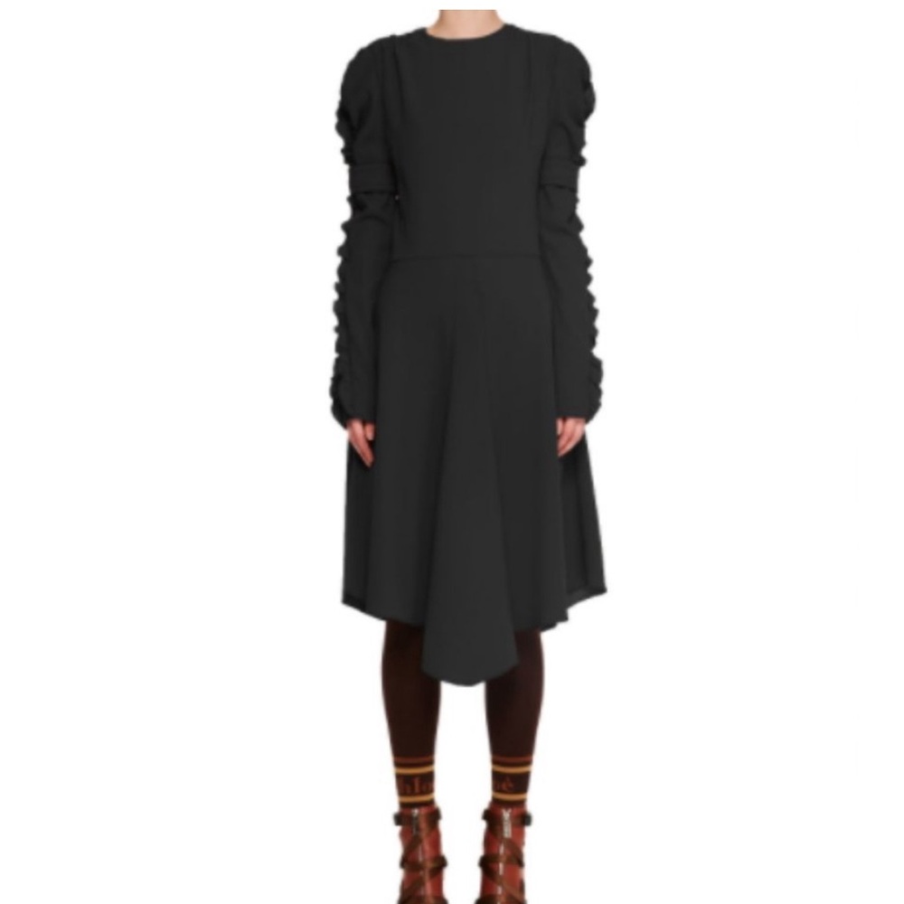 Chloe ruffle sleeve crepe